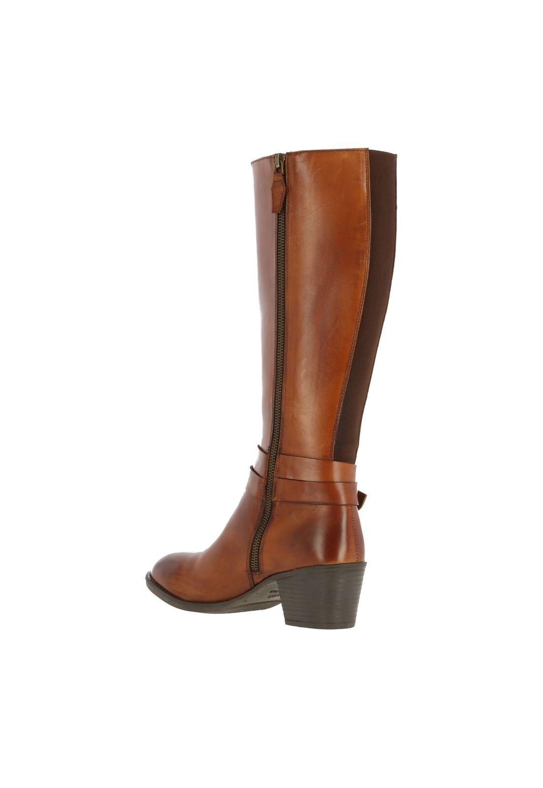 Bota Cuero Mujer Rena Café-4