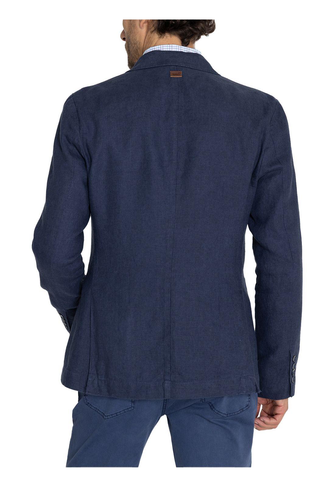 Chaqueta Lino Orgánico Azul Amalfi Hombre -6