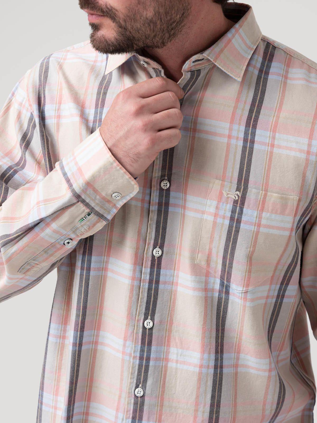 Camisa Algodón Orgánico Hombre Arbed Beige-6