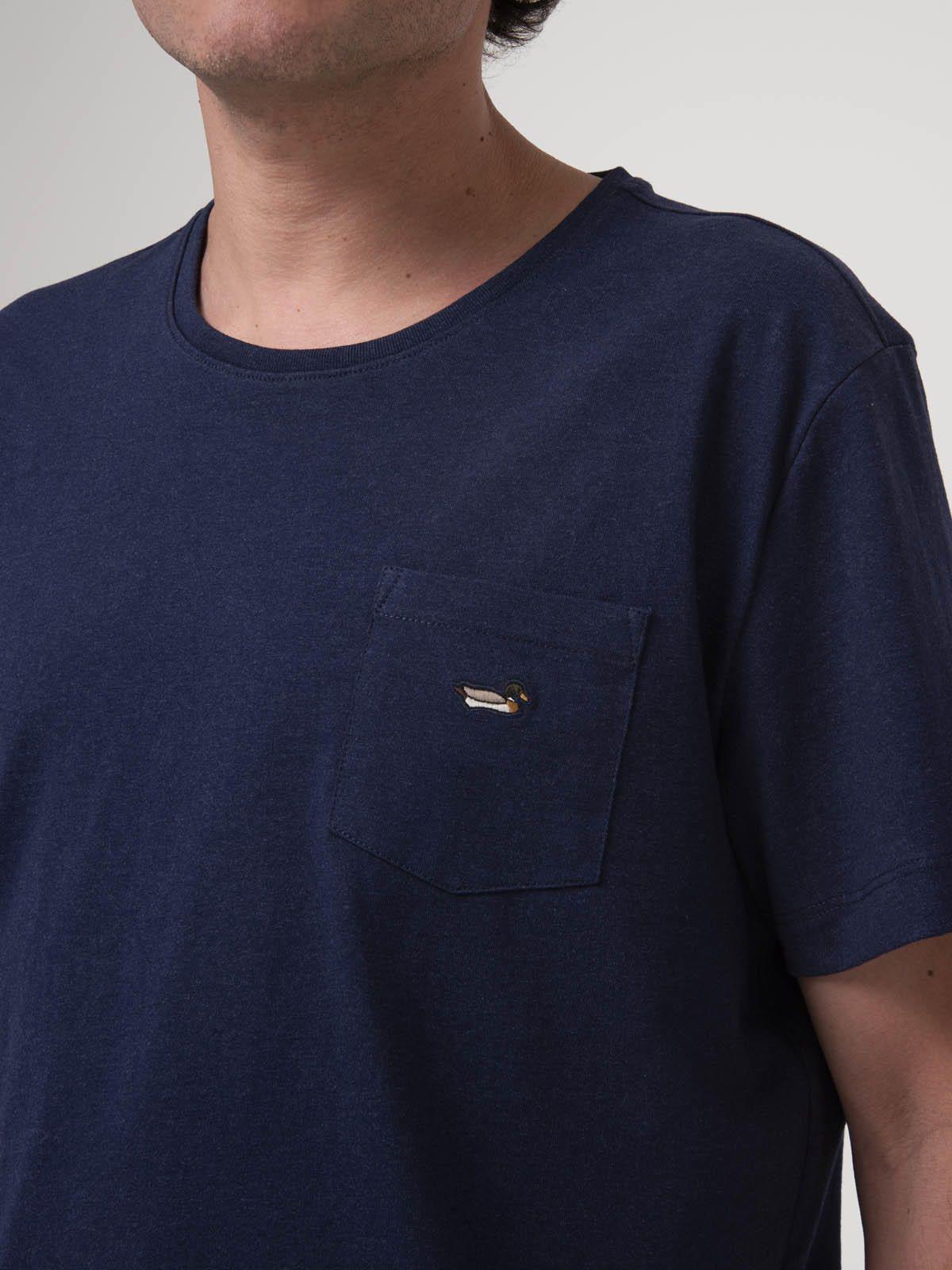 Polera Drake Azul Algodón Orgánico Hombre-6