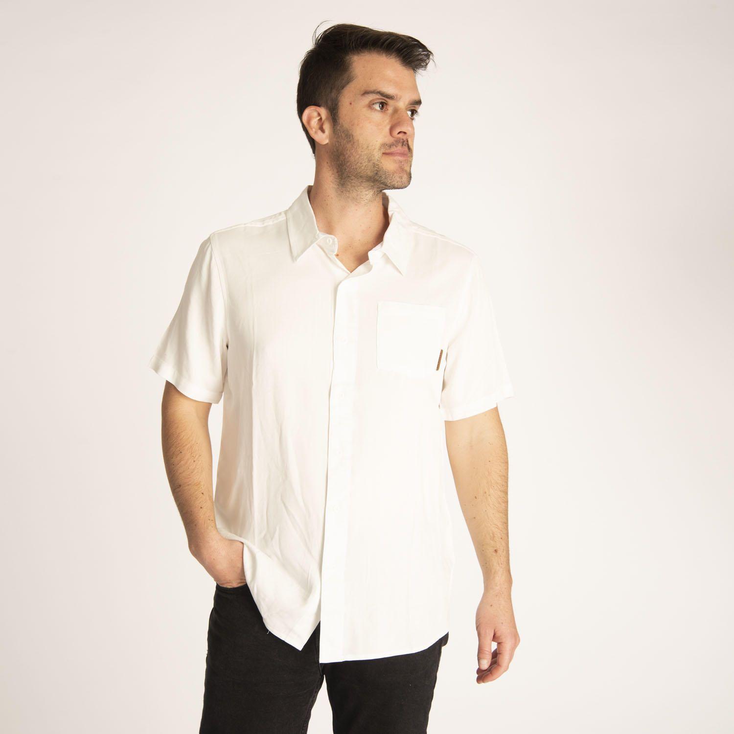 Camisa M/C Hombre Laos Shirt Beige-0