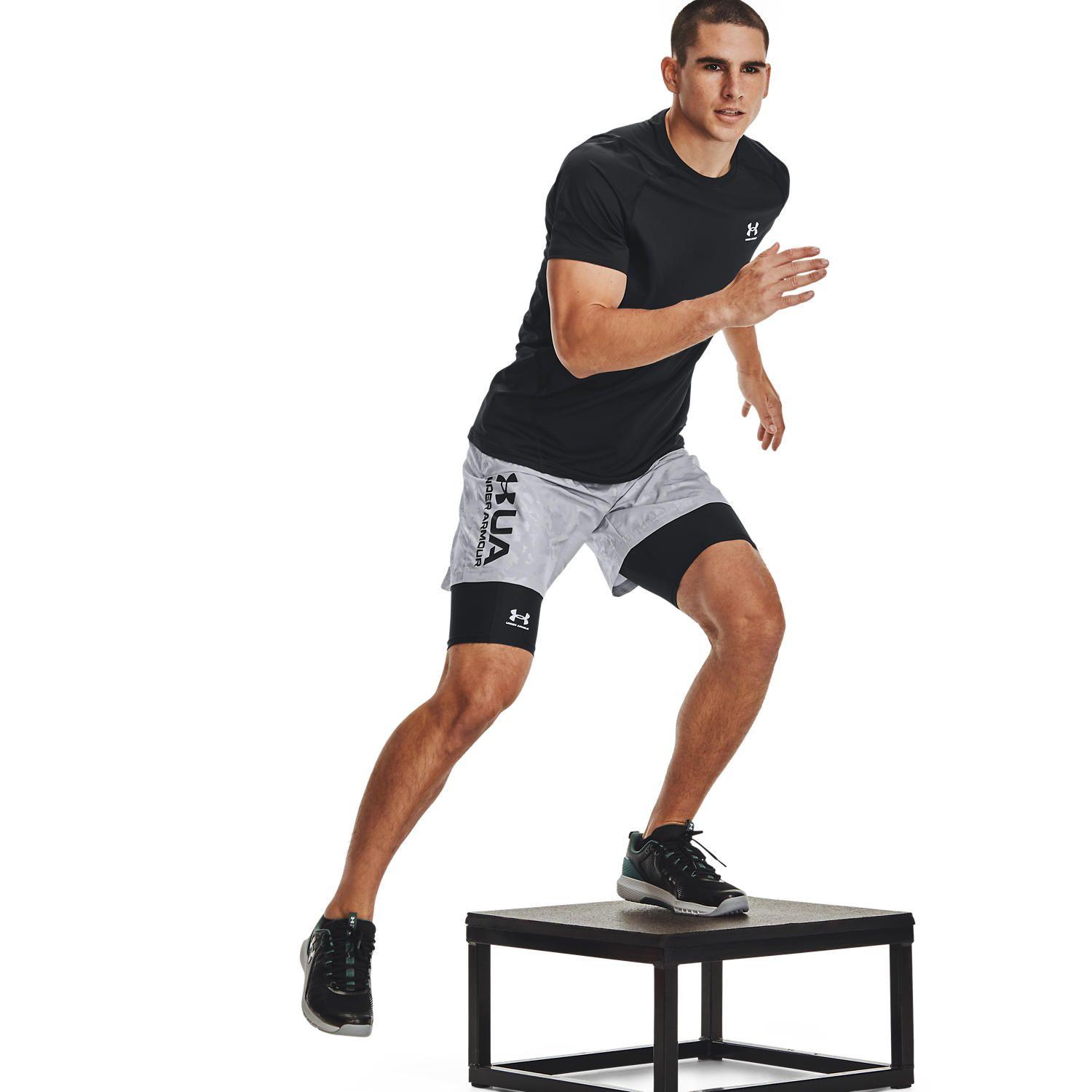 Shorts largos HeatGear® para hombre Negro-6