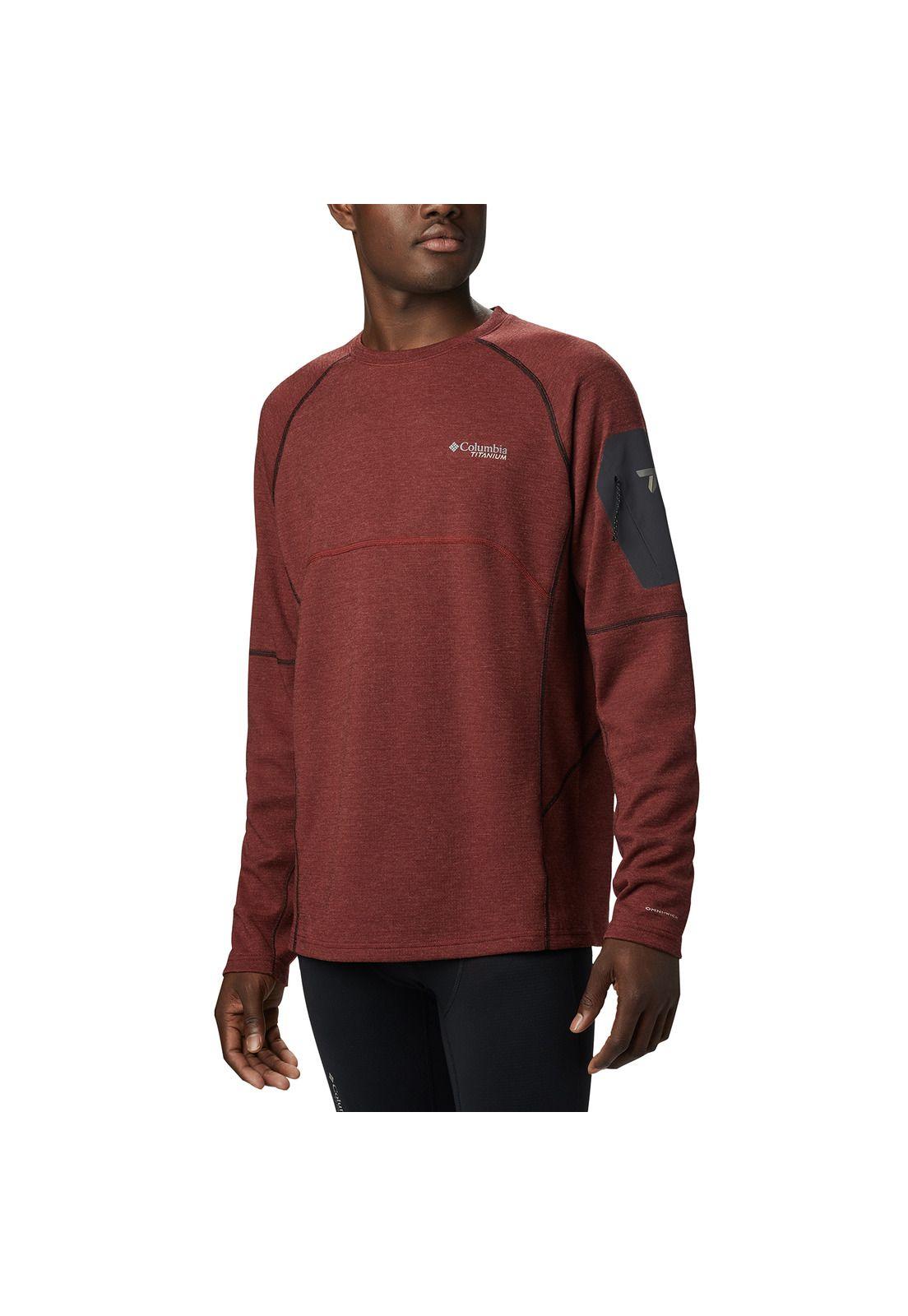 Polera M/L Hombre Mount Defiance Lsc Polyester Burdeo-0