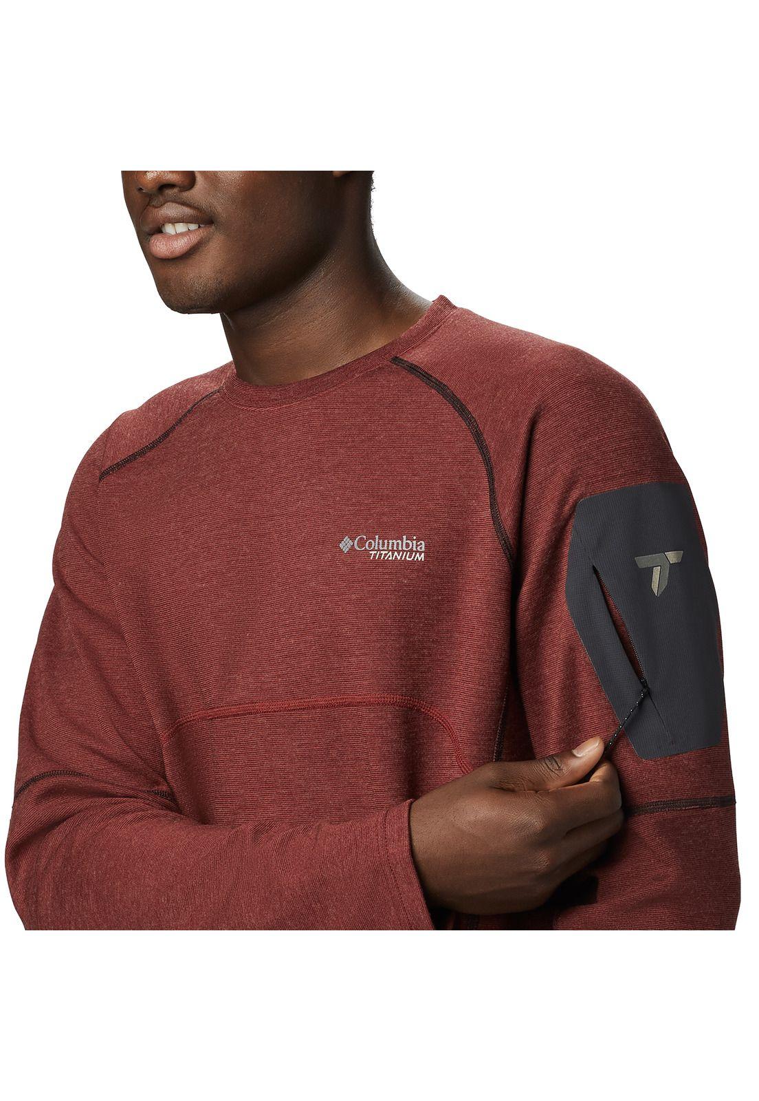 Polera M/L Hombre Mount Defiance Lsc Polyester Burdeo-2
