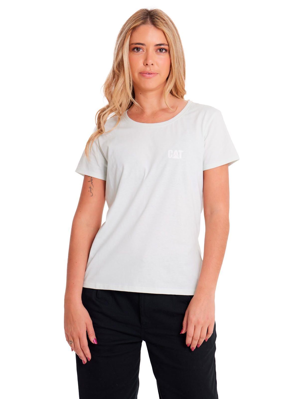 Polera Manga Corta Mujer Cat Logo Tee Celeste-4