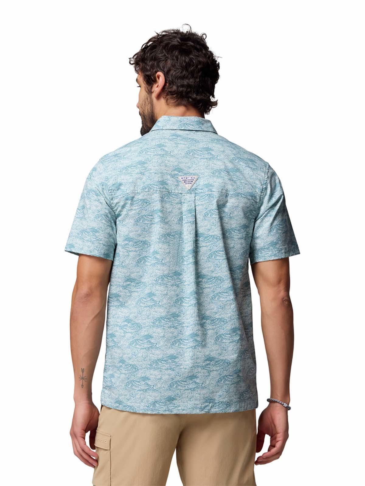 Camisa M/C Hombre Wild Cast Camp Celeste-4