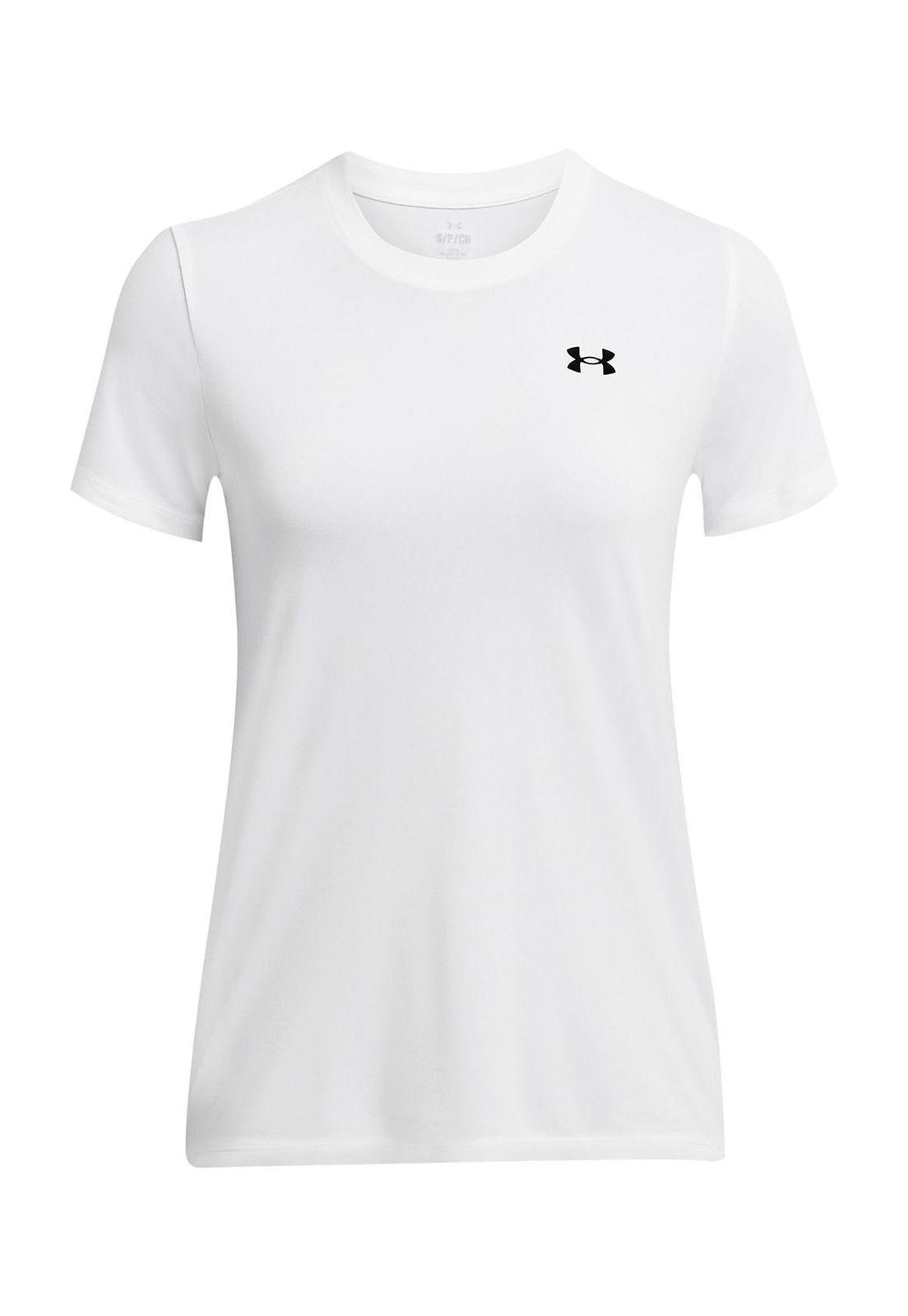 Polera Manga Corta Blanca Tech Mujer-0