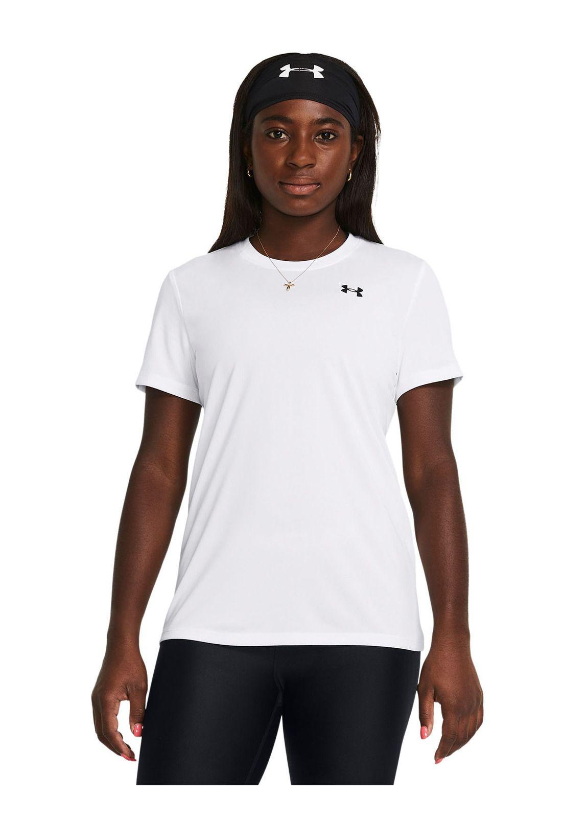 Polera Manga Corta Blanca Tech Mujer-3