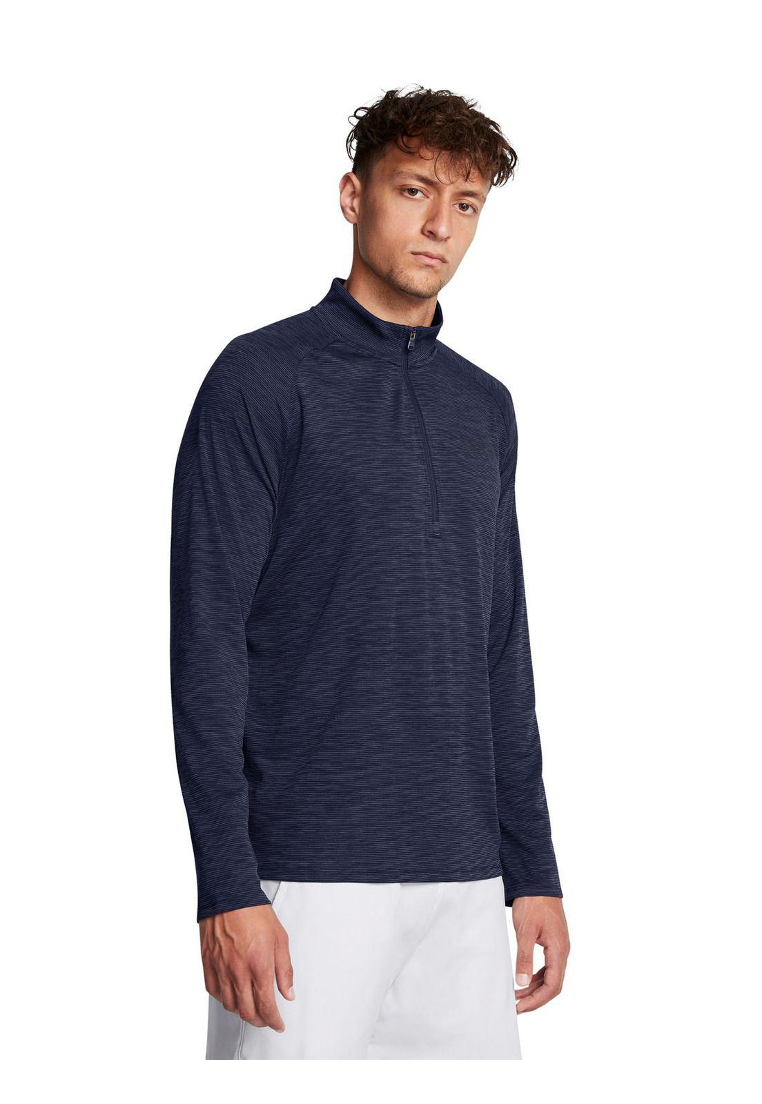Polerón Tech half zip para hombre Marino-3