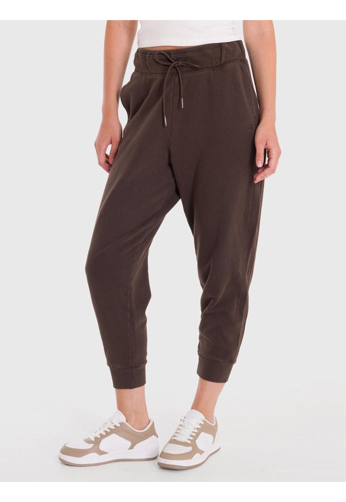 Pantalón Mujer Jogger Pant Creta Café-3