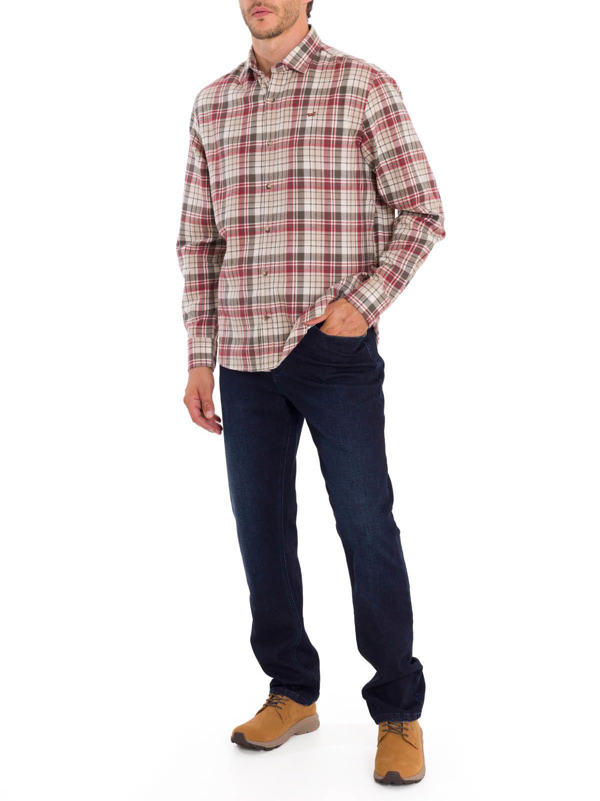 Camisa Algodón Orgánico Hombre Flannel Café-5