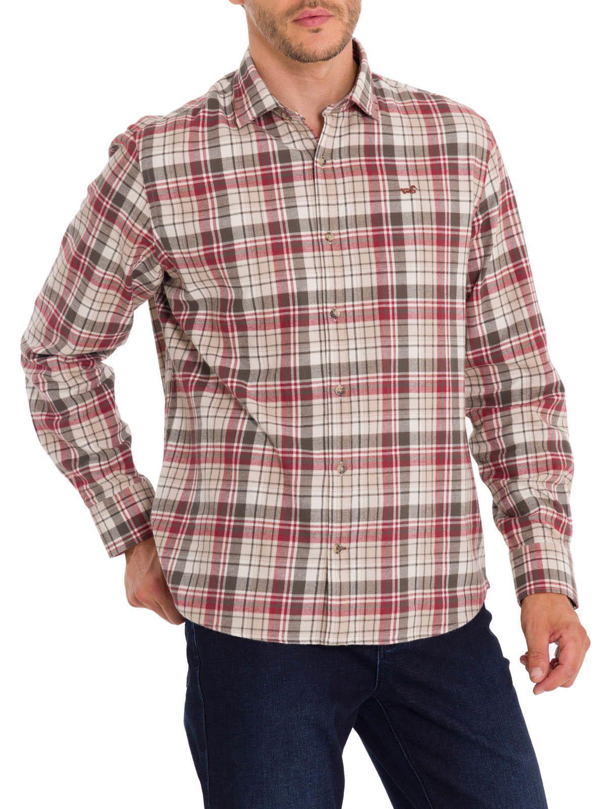 Camisa Algodón Orgánico Hombre Flannel Rojo-0