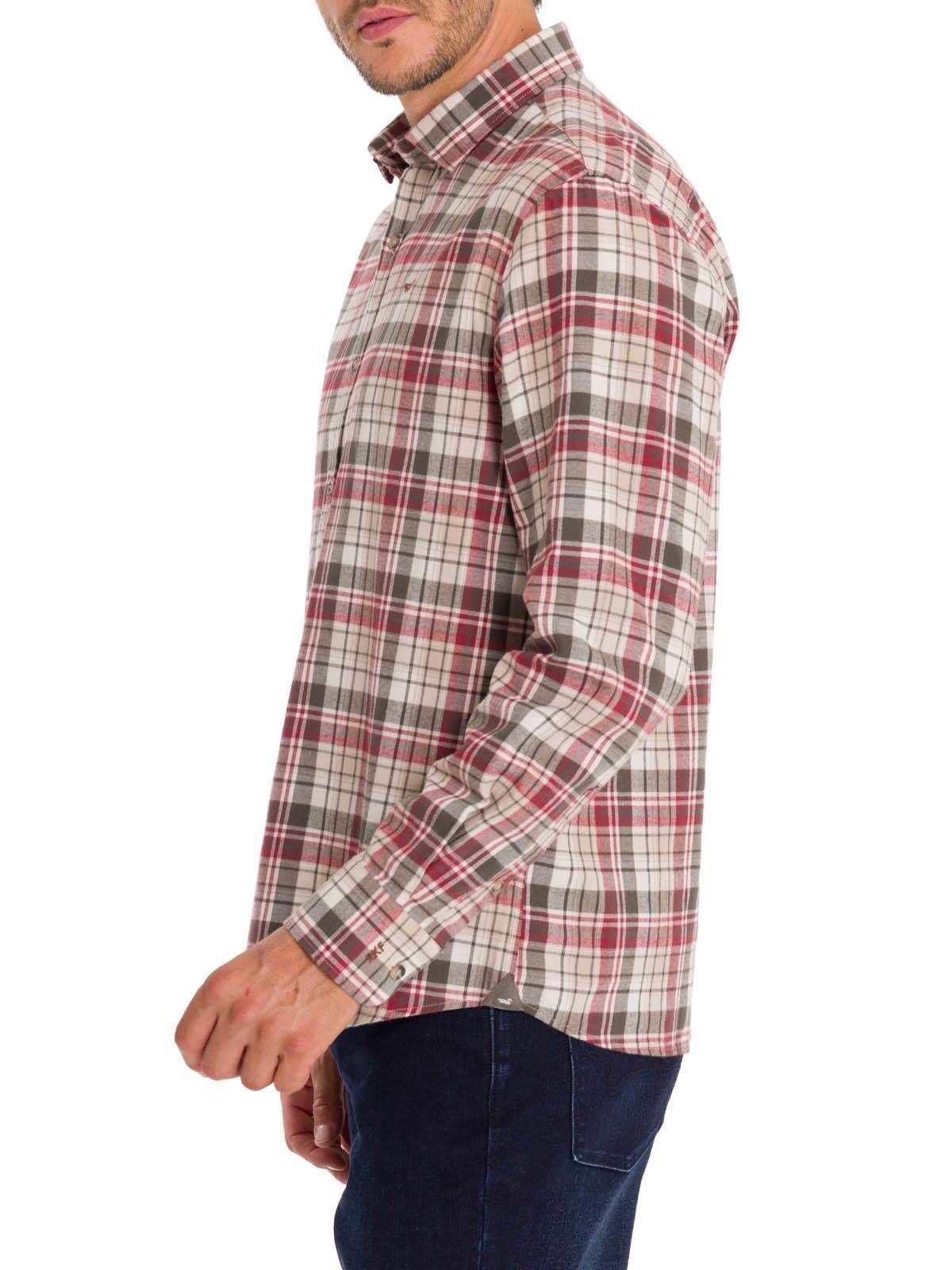 Camisa Algodón Orgánico Hombre Flannel Rojo-1