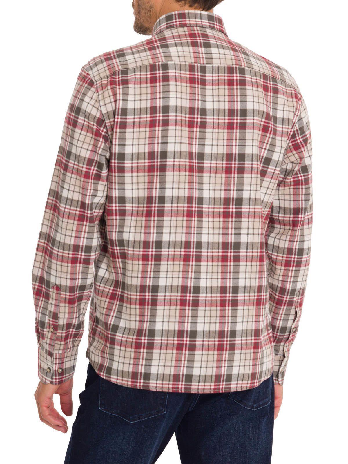 Camisa Algodón Orgánico Hombre Flannel Rojo-3