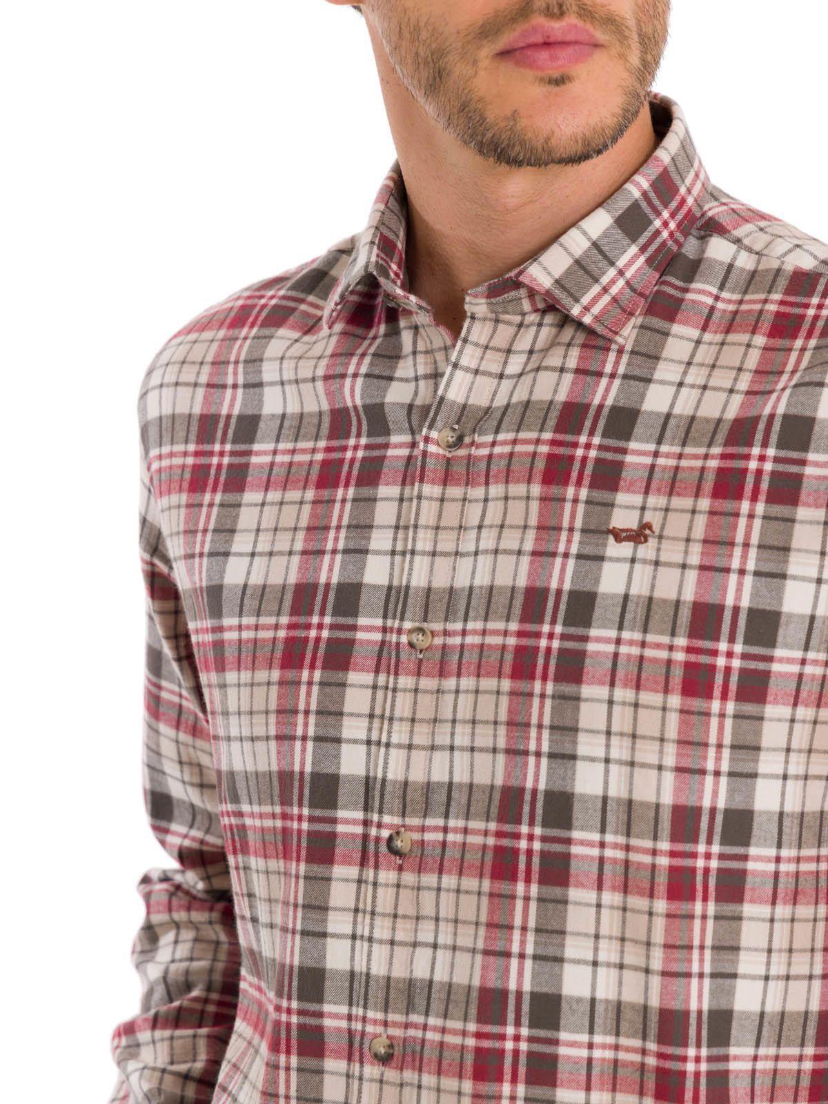 Camisa Algodón Orgánico Hombre Flannel Rojo-4
