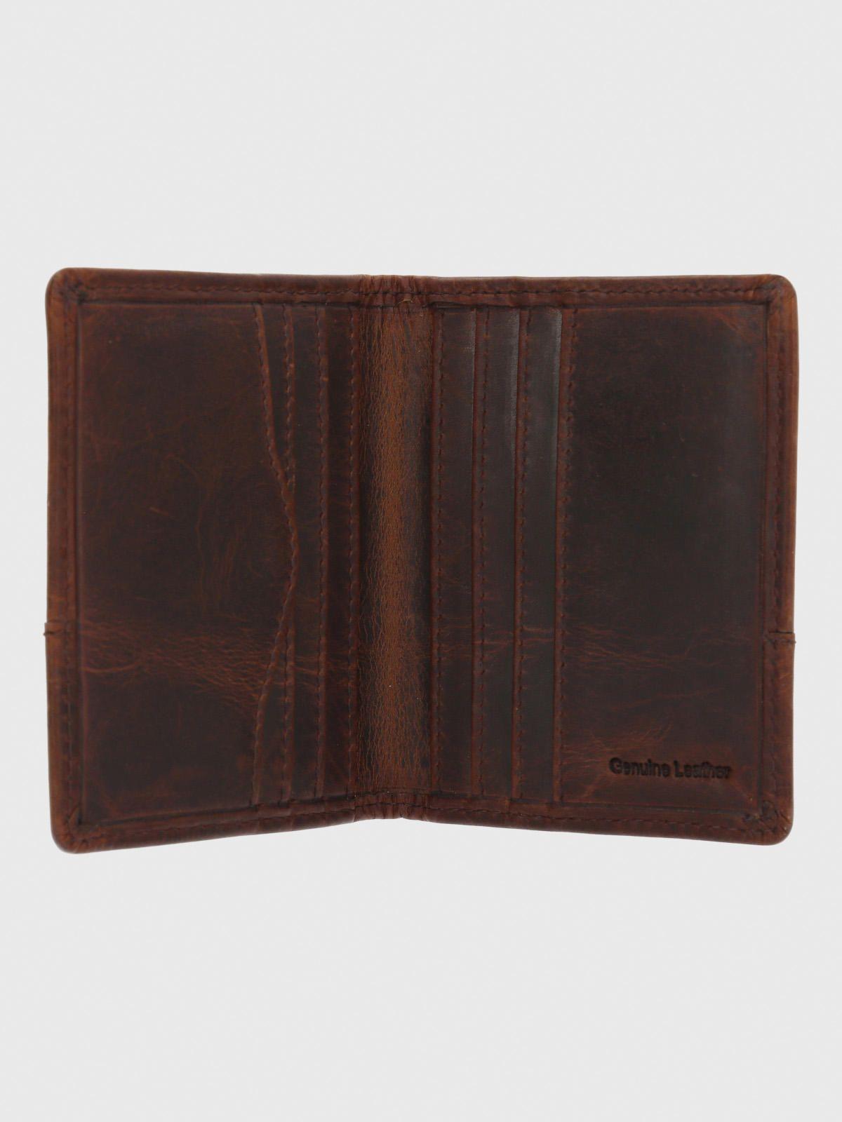 Billetera Cuero Hombre Edel Bifold Café-2