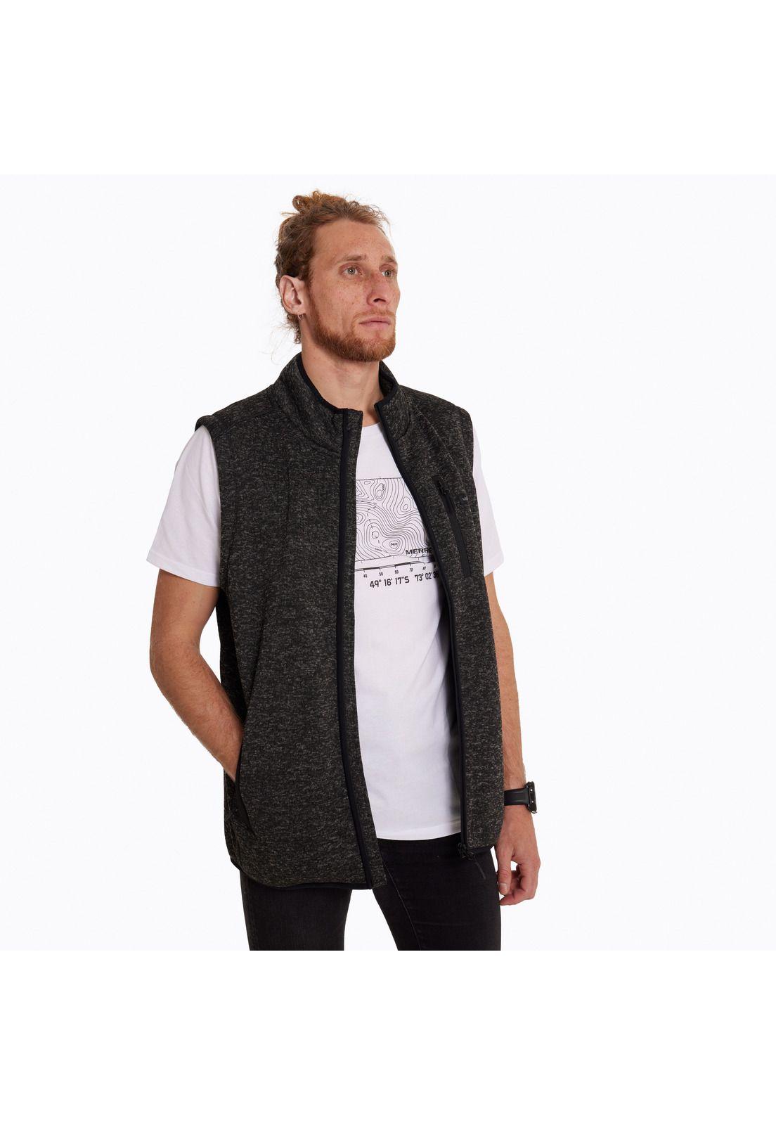 Polar Sin Mangas Hombre Campbell Knitted Negro-3