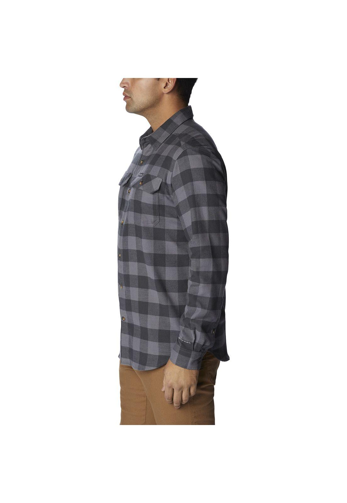 Camisa Hombre Flare Gun Stretch Flannel Gris-3
