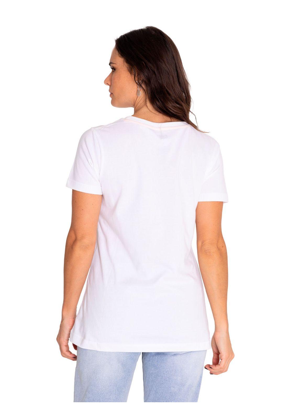 Polera Manga Corta Mujer Graphic Blanco-3
