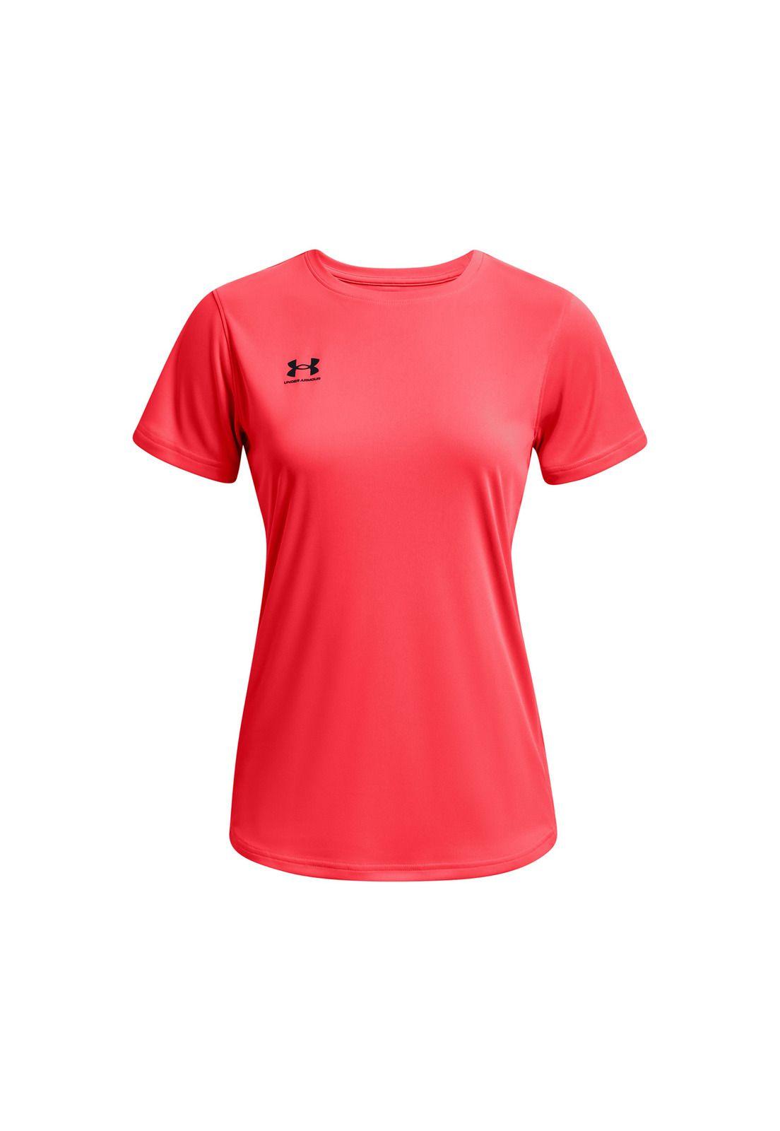 Polera manga corta UA Challengr mujer Rojo-0