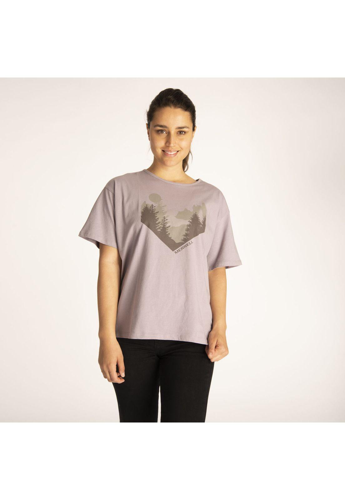 Polera M/C Mujer Delsa Tee Gris Oscuro-1