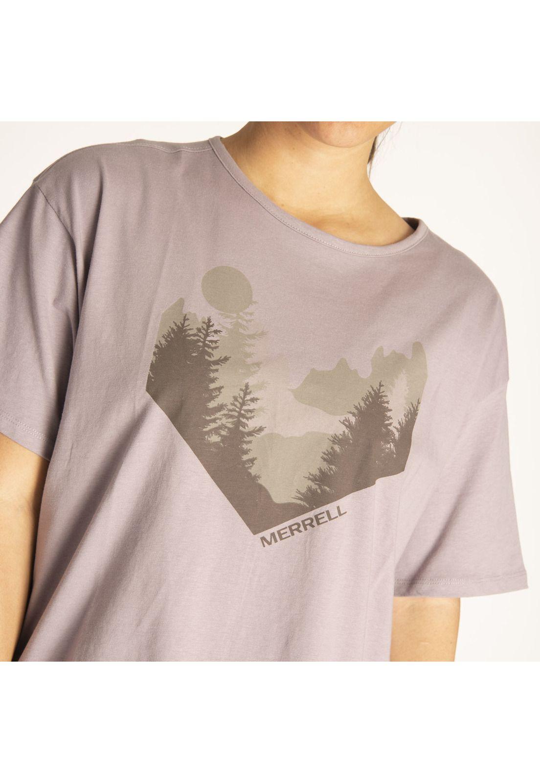 Polera M/C Mujer Delsa Tee Gris Oscuro-4