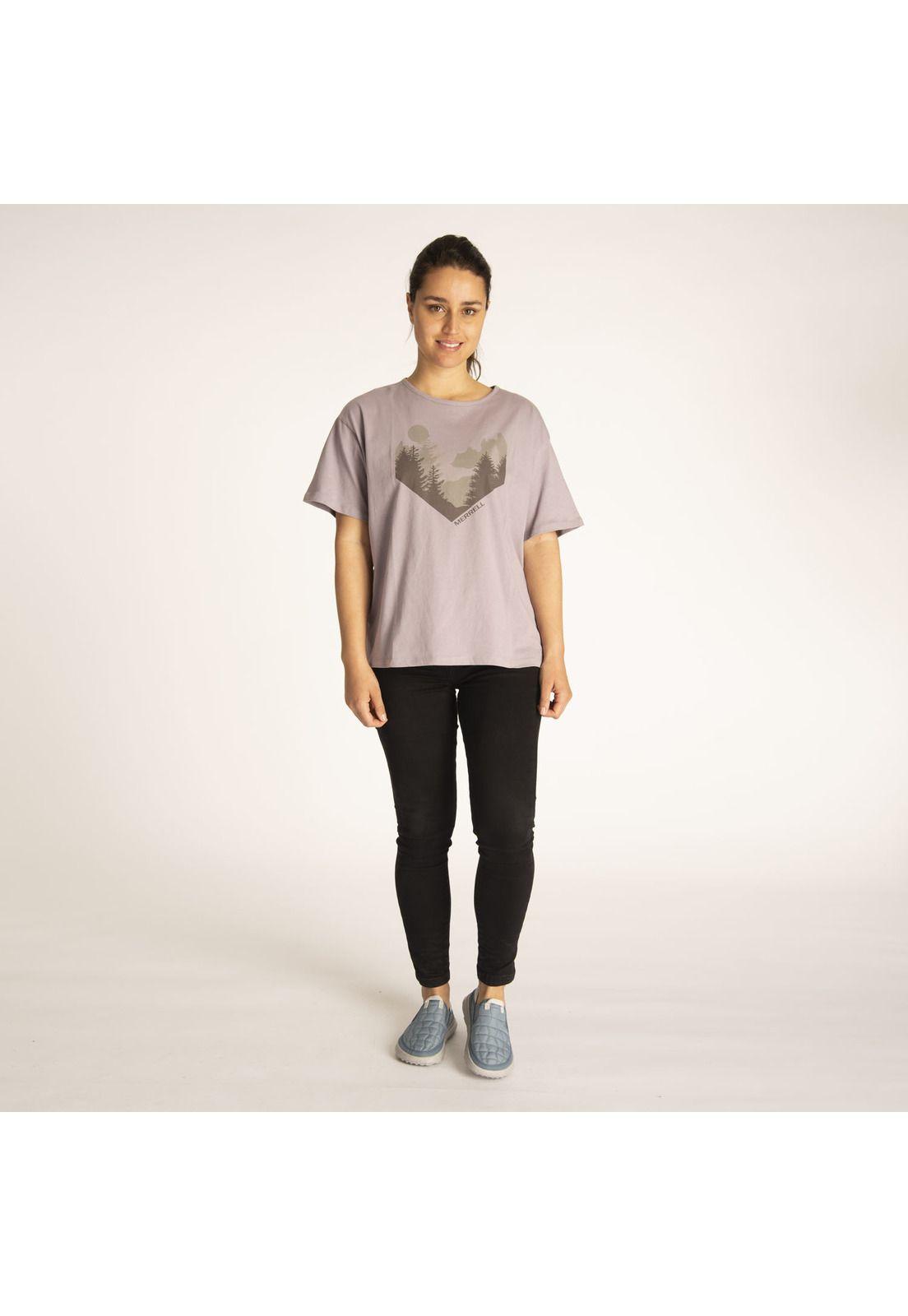 Polera M/C Mujer Delsa Tee Gris Oscuro-5