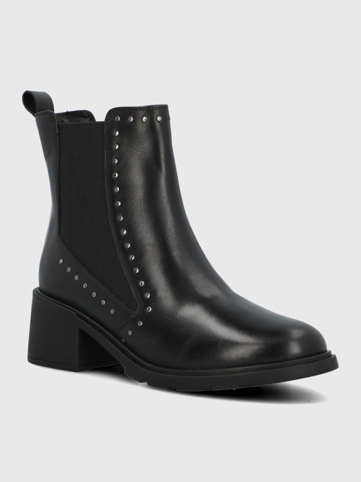 Botin Cuero Mujer Lamas Negro-0