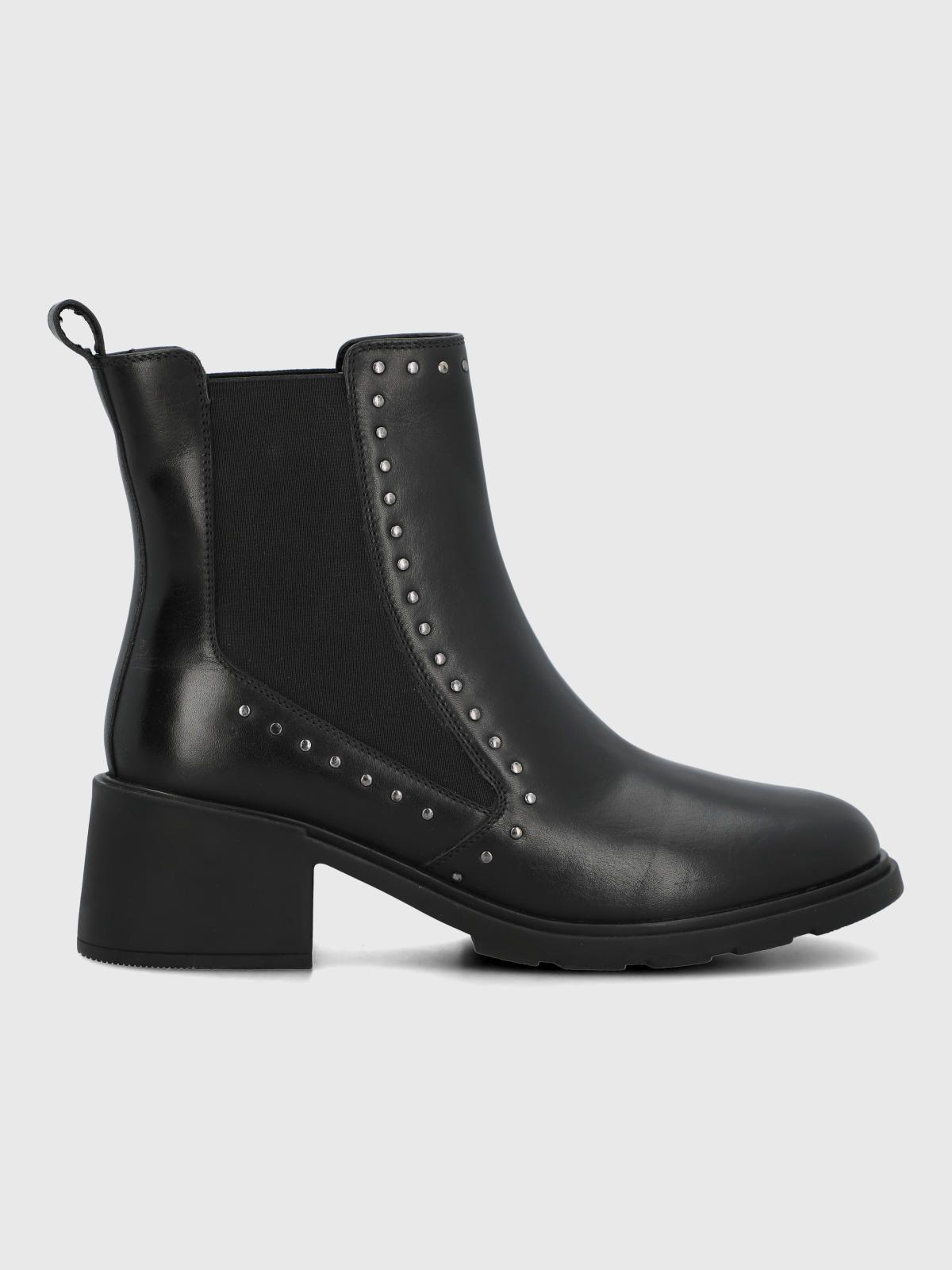 Botin Cuero Mujer Lamas Negro-1