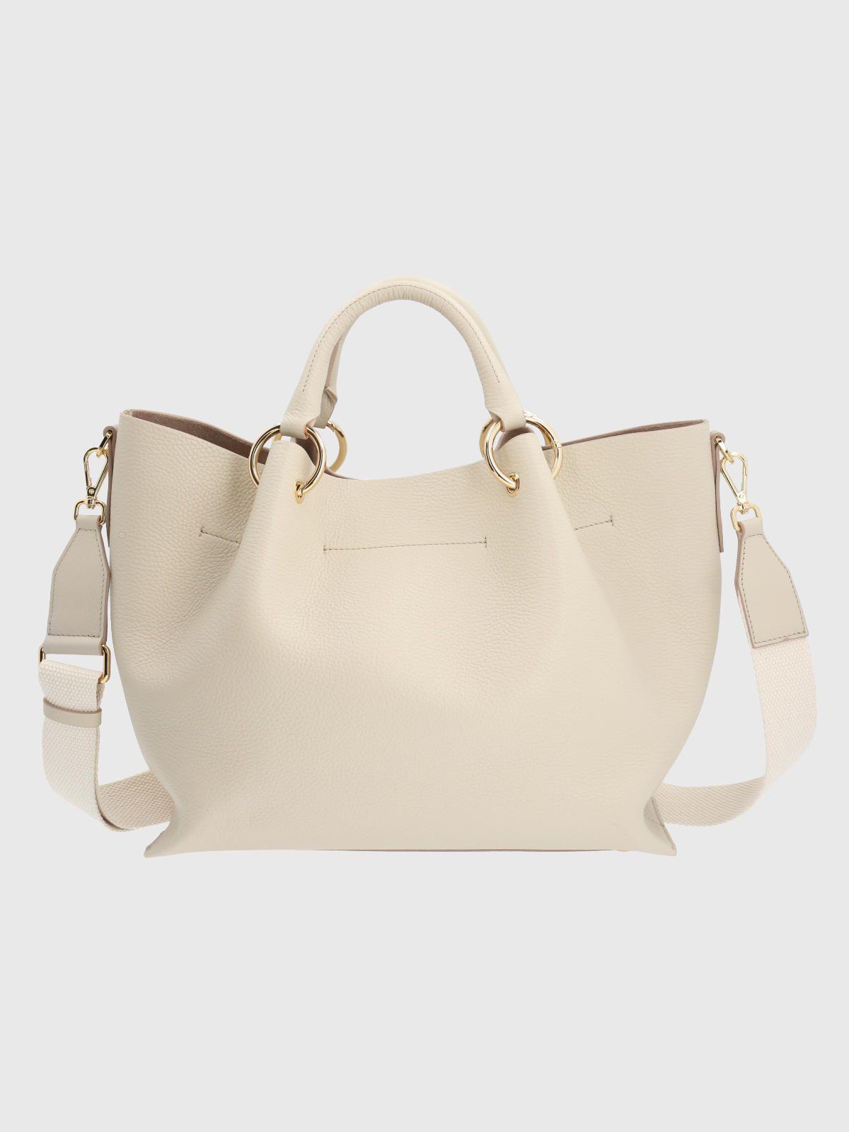 Cartera Italiana Cuero Rialta Beige/Crudo-0
