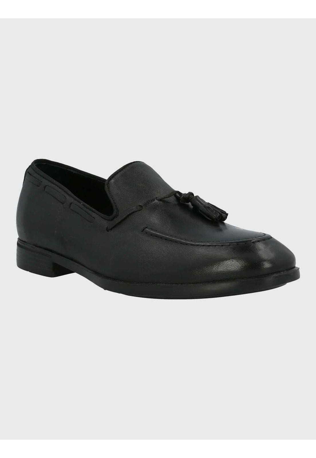 Mocasin Italiano Hombre Cuero Abete Negro-0