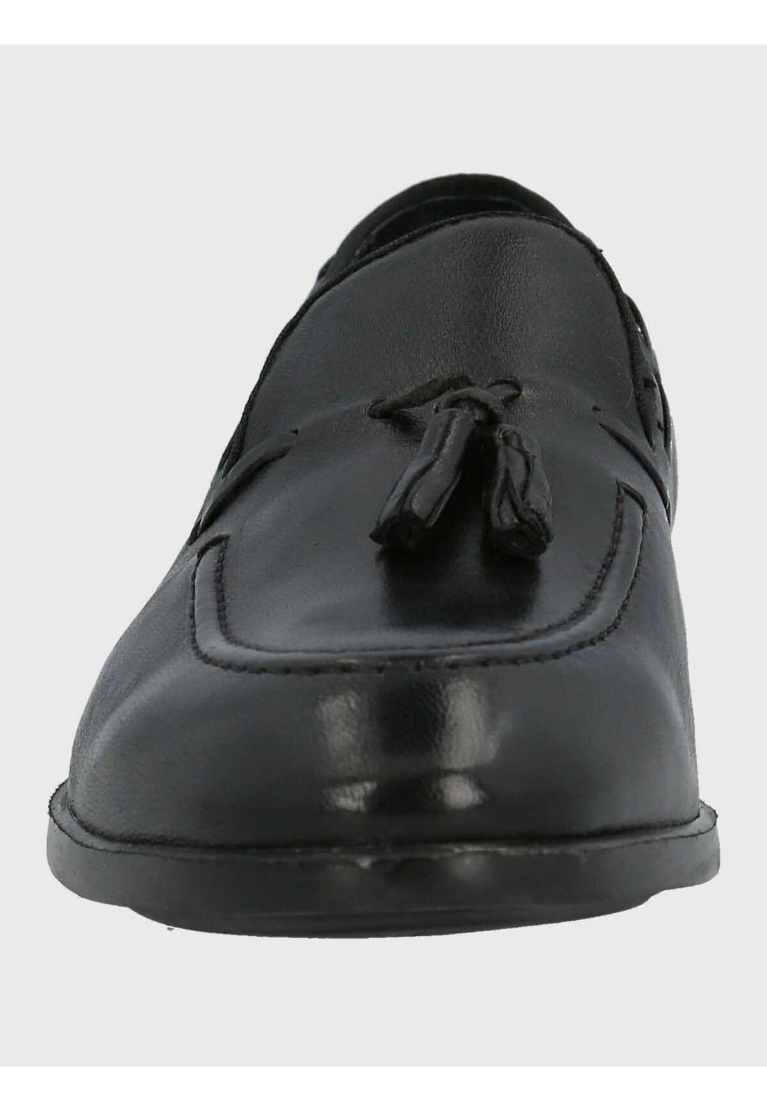 Mocasin Italiano Hombre Cuero Abete Negro-2