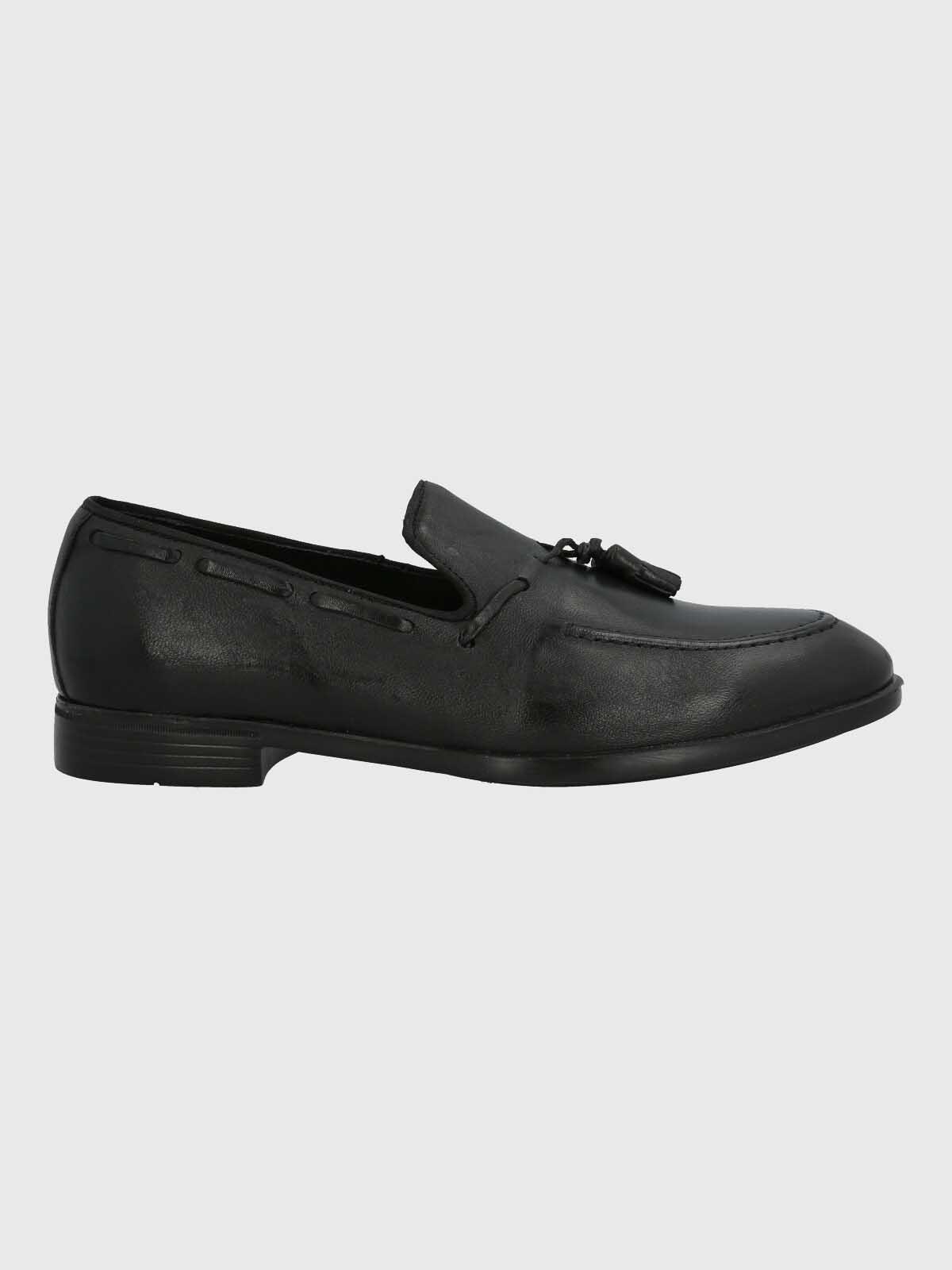 Mocasin Italiano Hombre Cuero Abete Negro-1