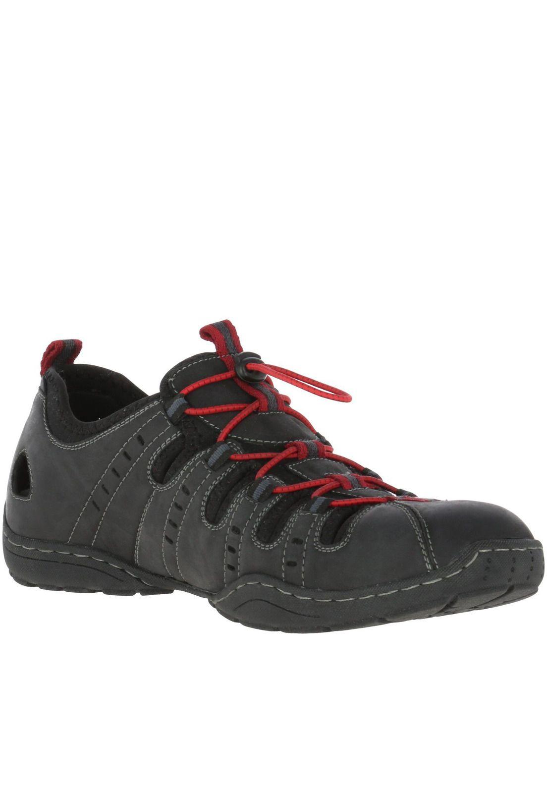 Sandalia Cuero Hp Racer Gris-0