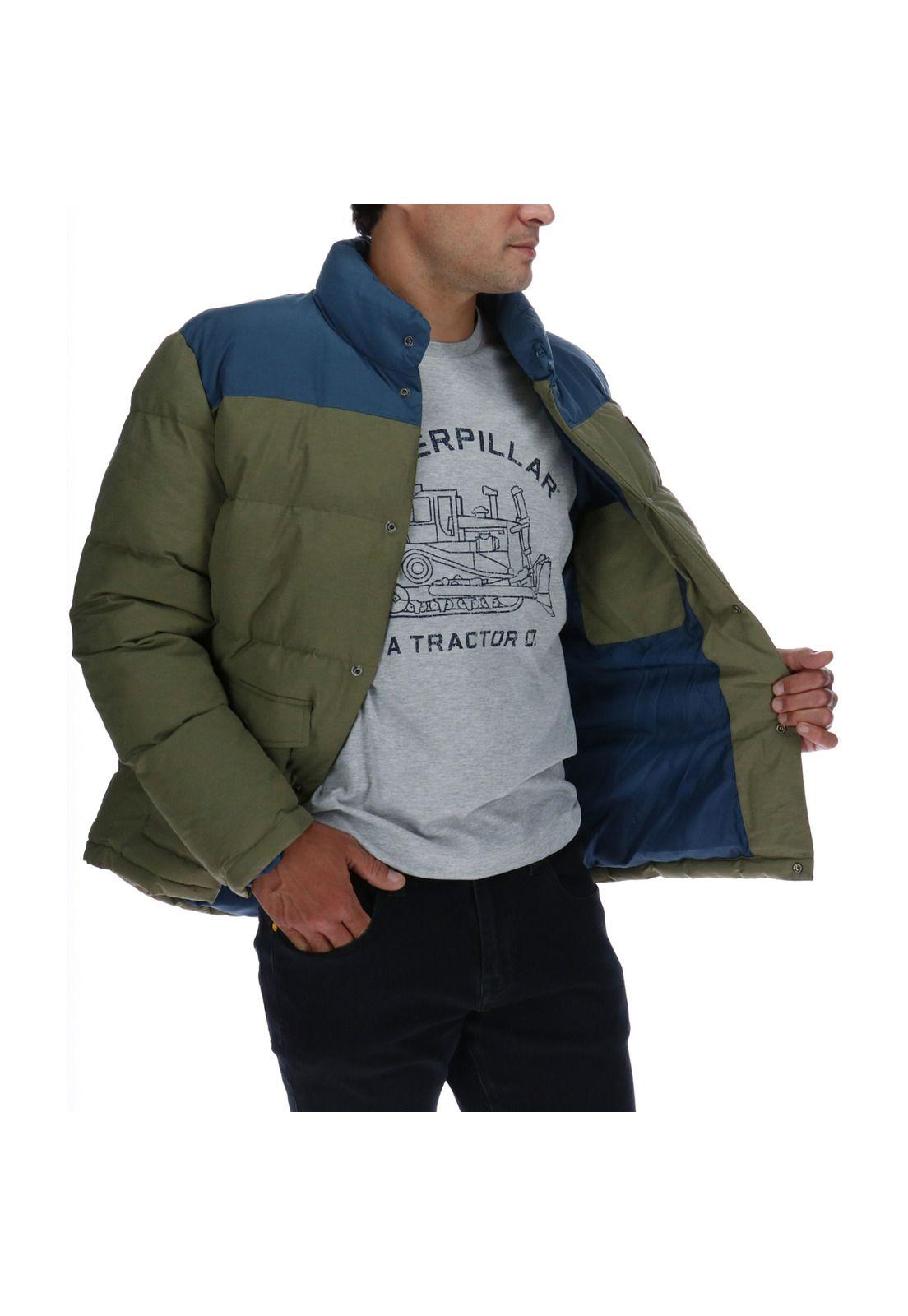 Parka Two Tone Synthetic Verde-3