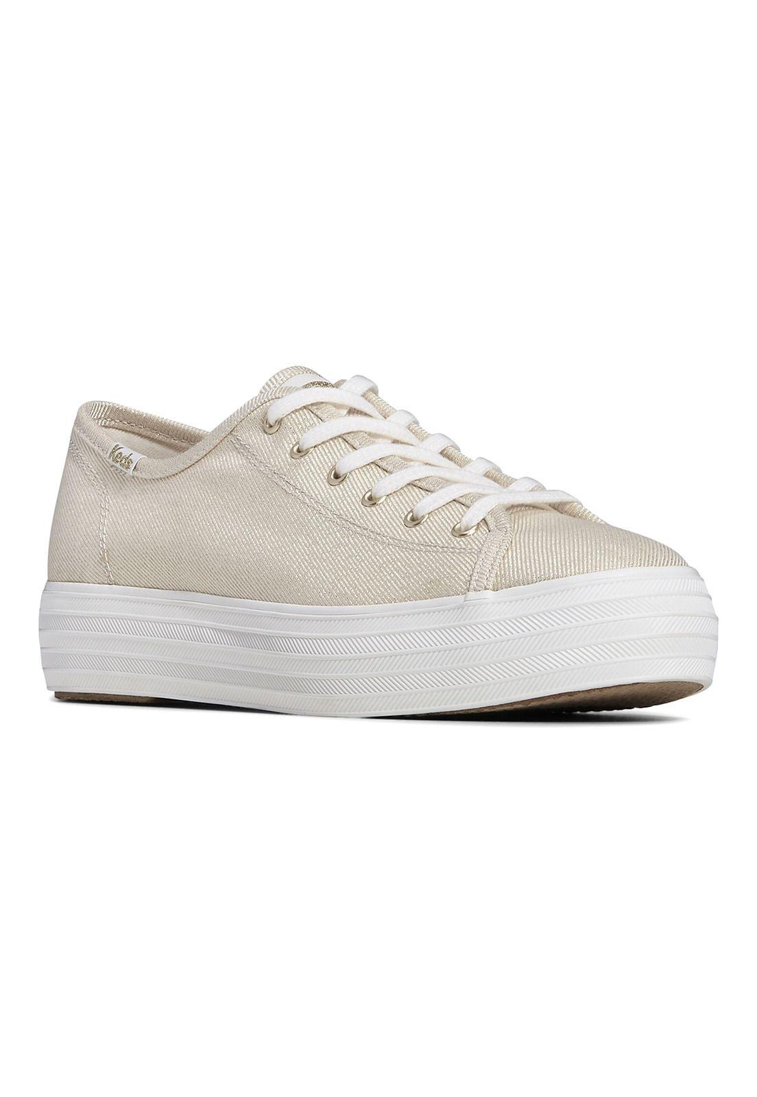 Zapatilla Mujer Triple Kick Metallic Dorada-1