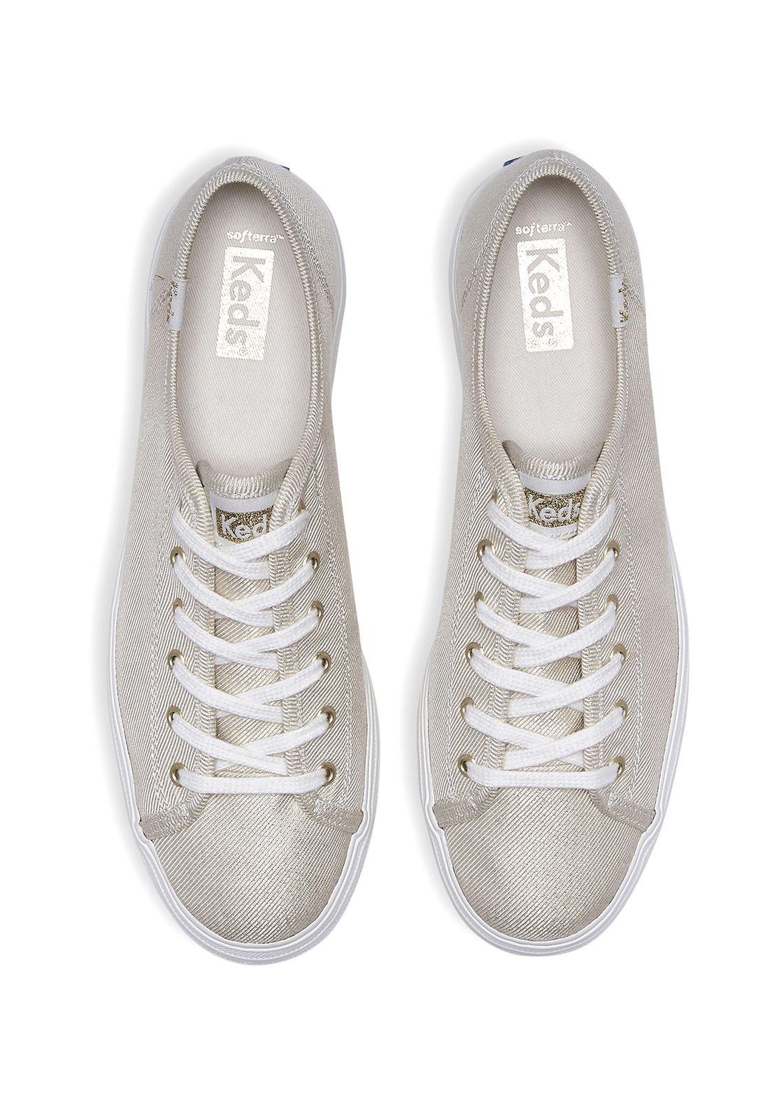 Zapatilla Mujer Triple Kick Metallic Dorada-3