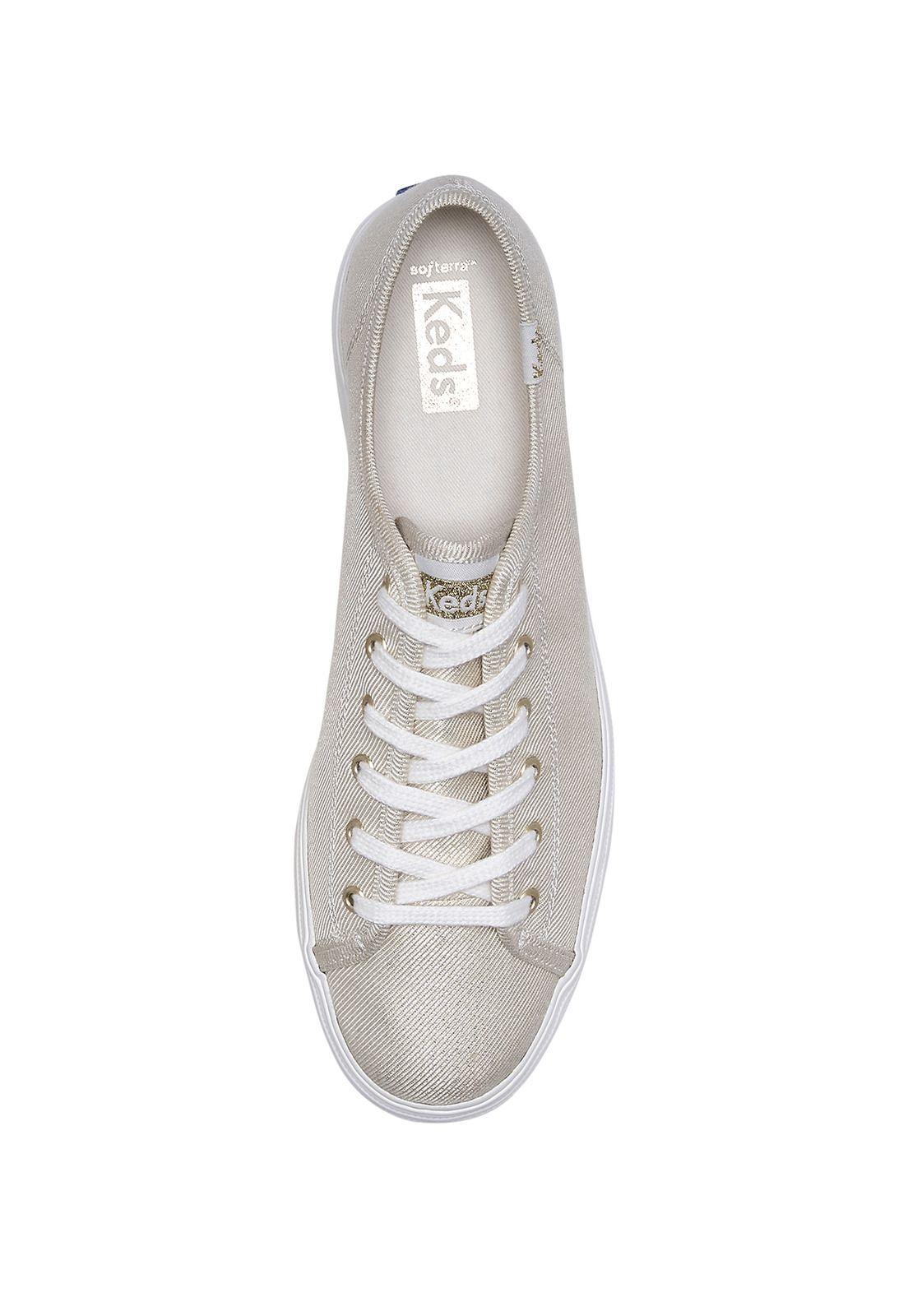 Zapatilla Mujer Triple Kick Metallic Dorada-4