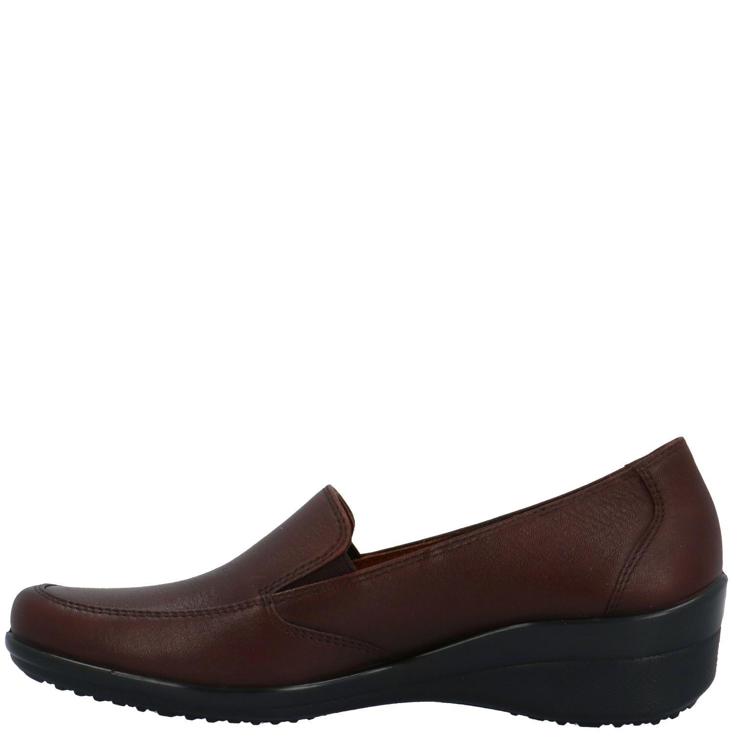 Slip On Cuero Mujer Kala Slip On Café-4