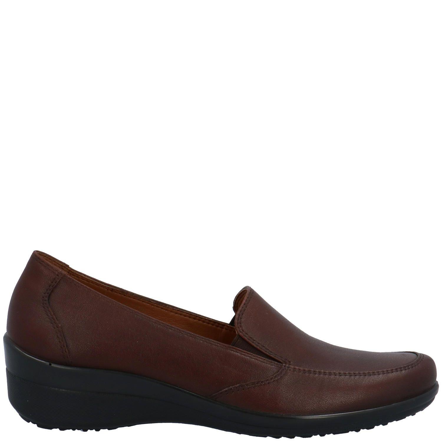 Slip On Cuero Mujer Kala Slip On Café-1