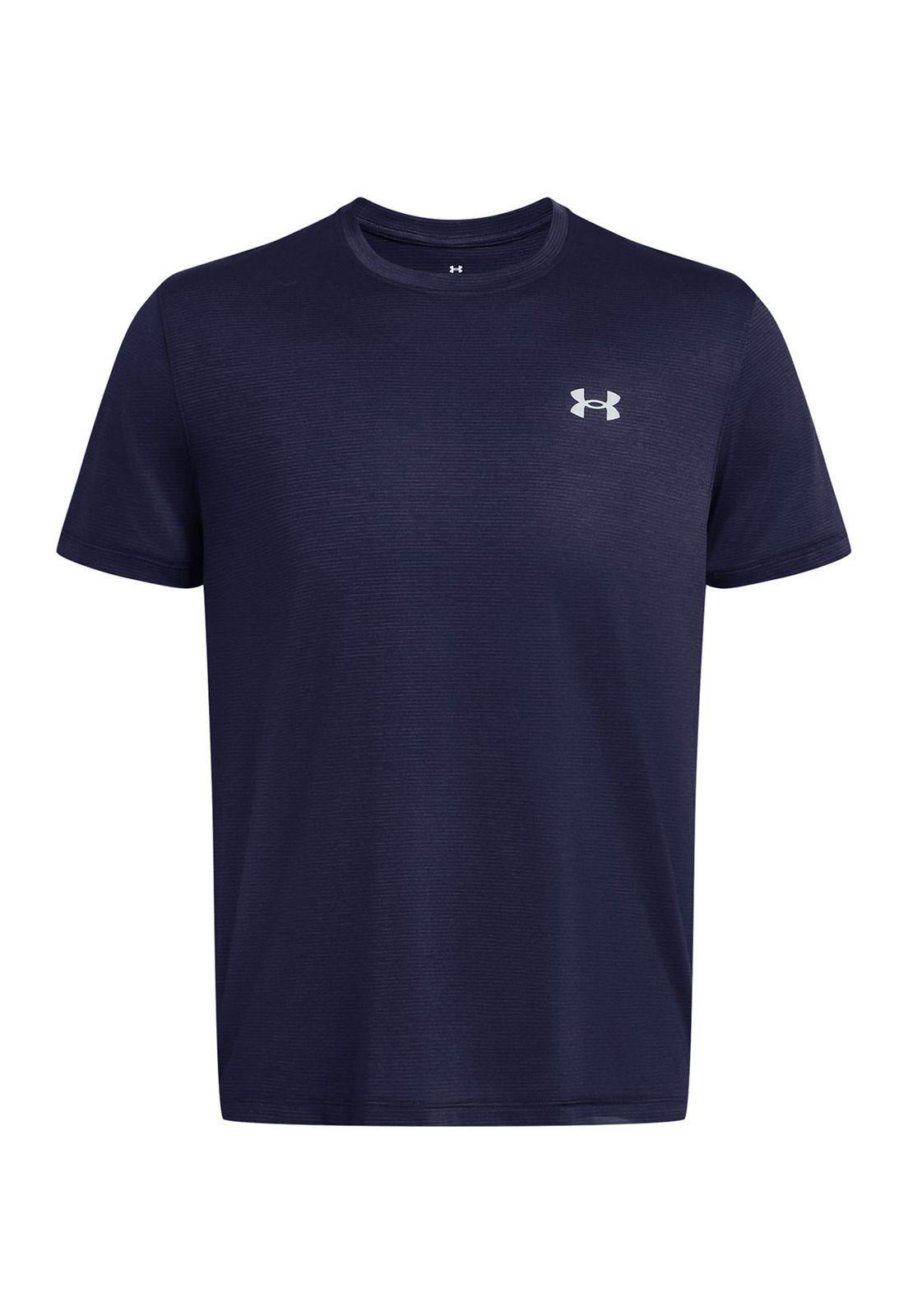 Polera manga corta Launch hombre Marino-0