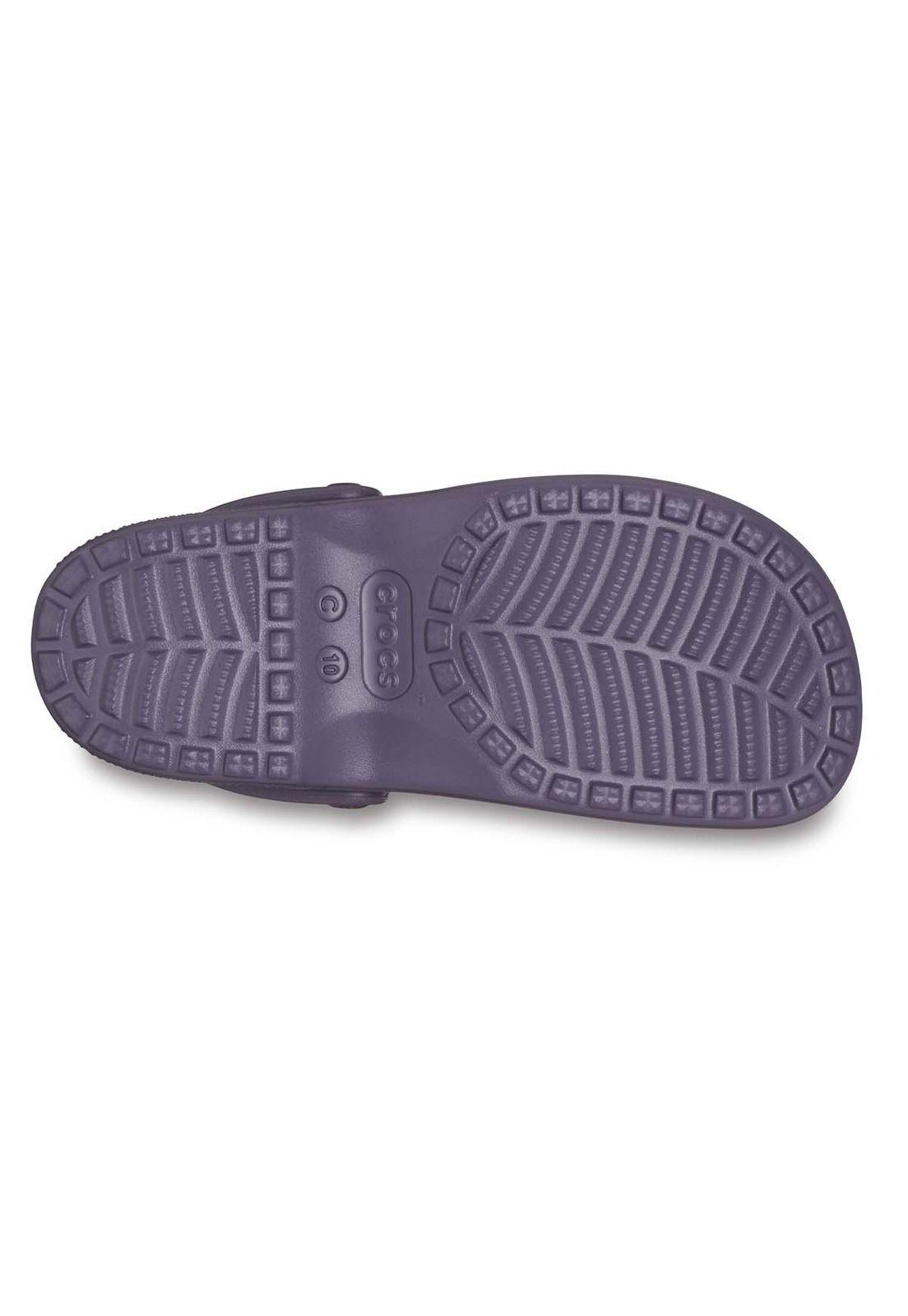 Zueco Crocs Niña Pequeña Mary Jane T Morado Oscuro-5