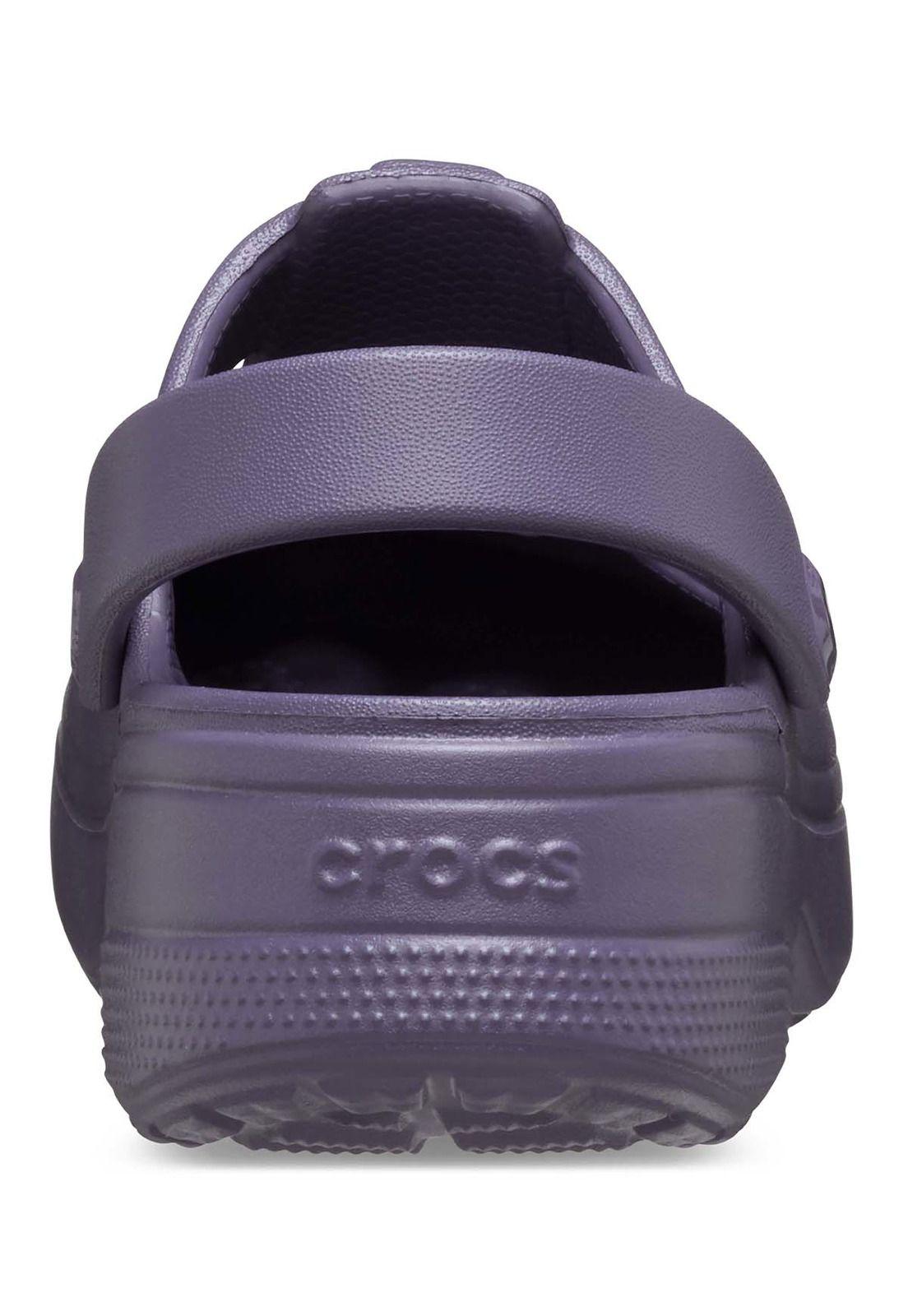 Zueco Crocs Niña Pequeña Mary Jane T Morado Oscuro-7