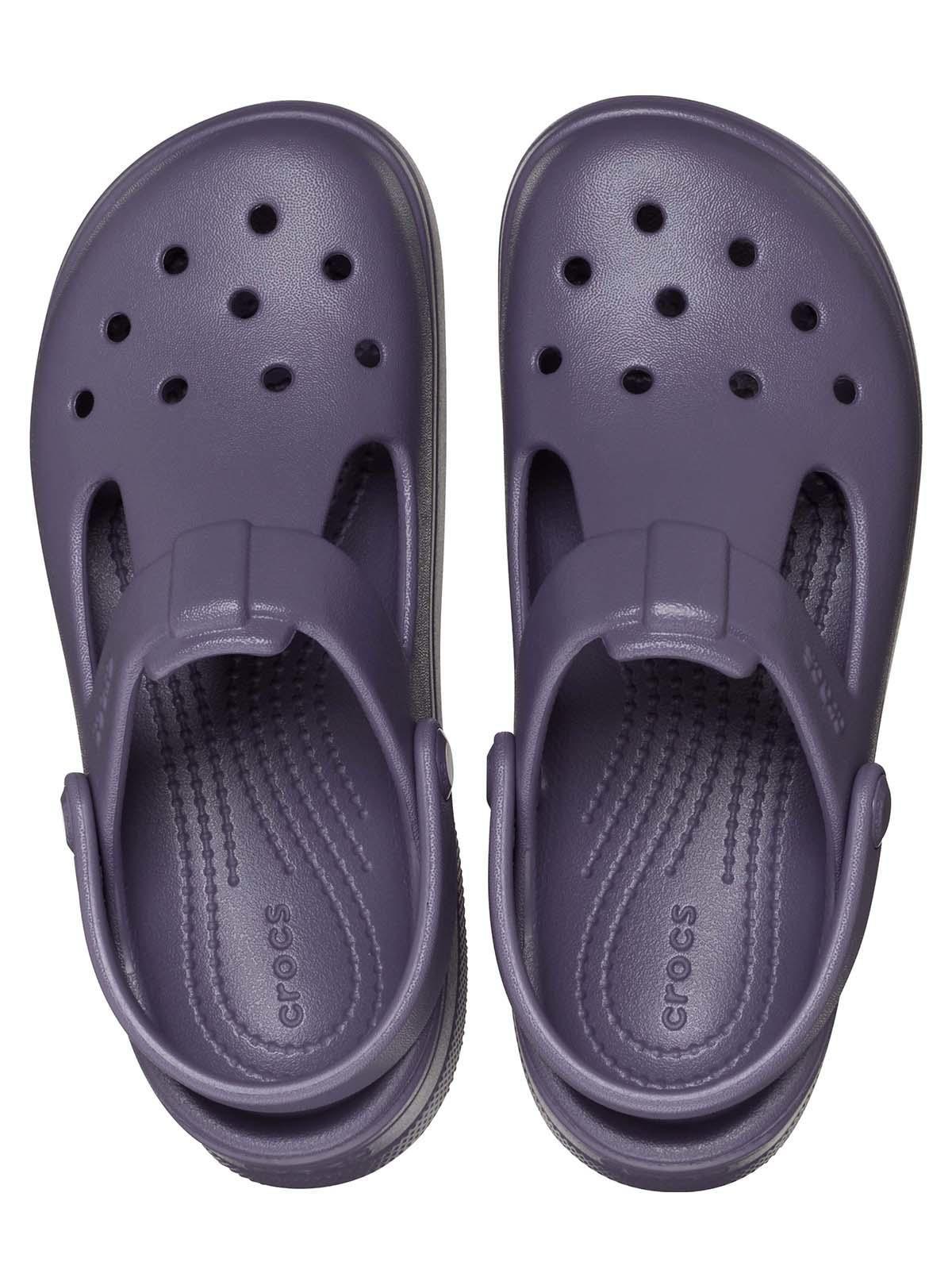 Zueco Crocs Niña Pequeña Mary Jane T Morado Oscuro-4