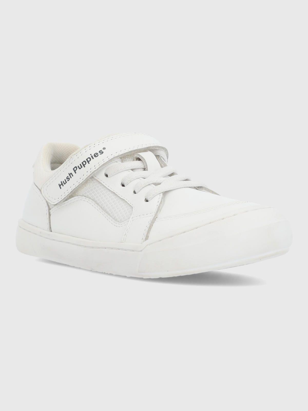 Zapato Escolar Cuero Niño Flexu Blanco-1