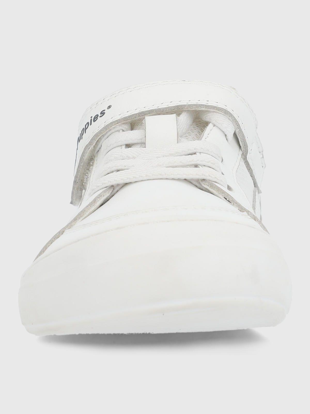 Zapato Escolar Cuero Niño Flexu Blanco-3