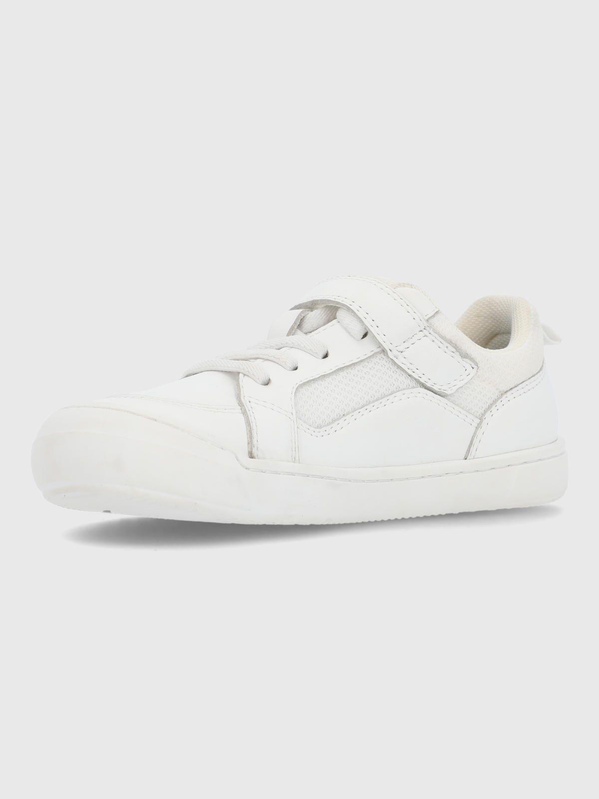 Zapato Escolar Cuero Niño Flexu Blanco-4