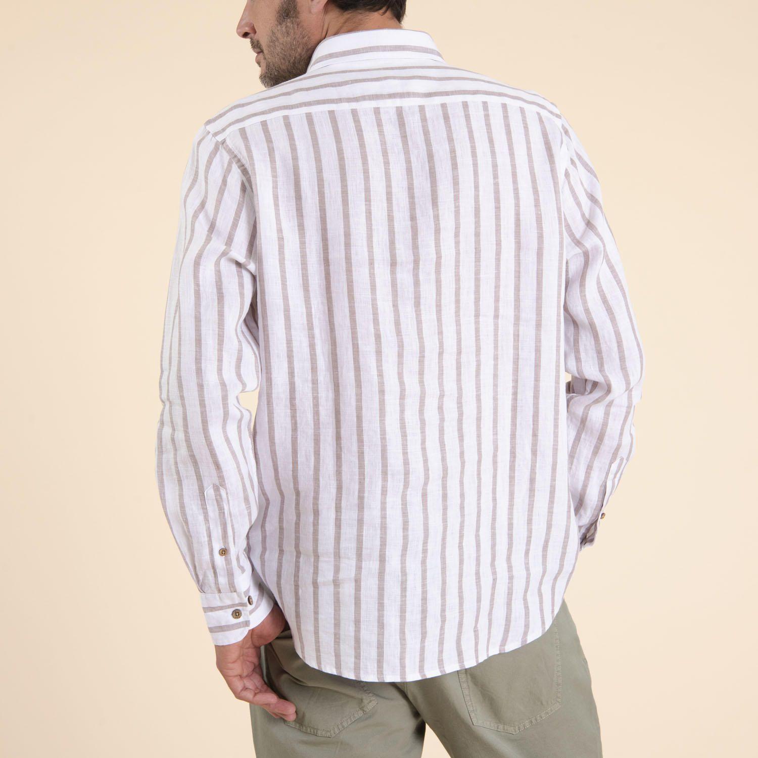 Camisa Algodón Orgánico Hombre Stripe Arena-3
