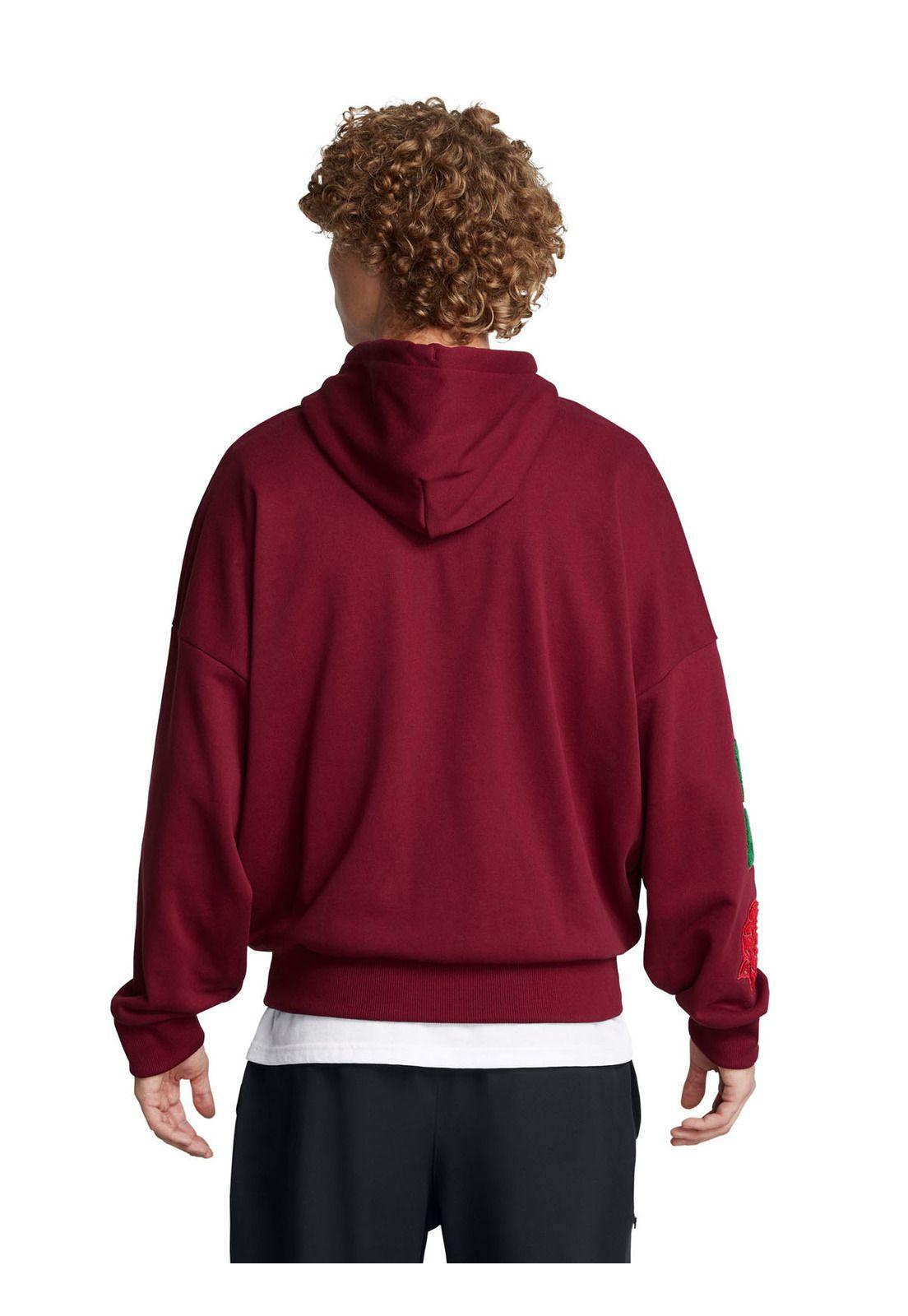 Polerón Oversize IconTerry hombre Rojo-4