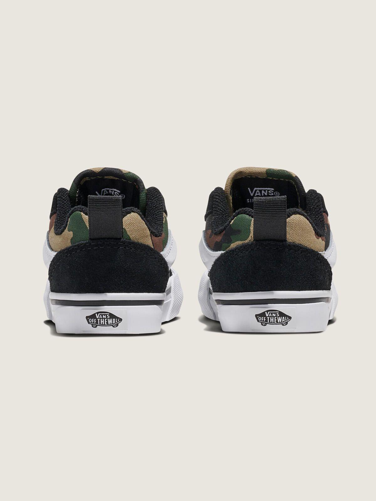 Zapatilla Niño Knu Skool Elastic La Negro Verde Vans-5